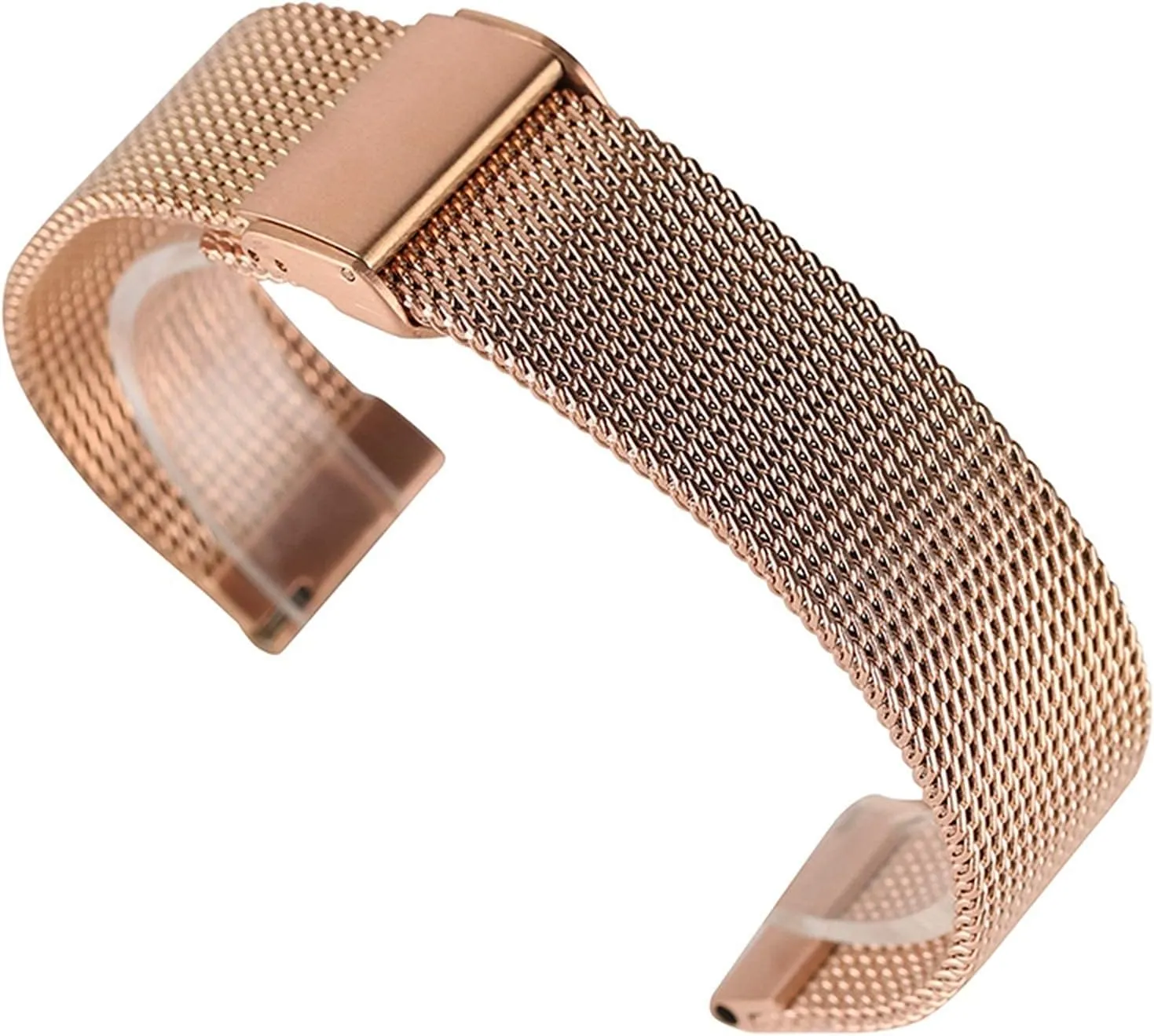 mesh narrow assembly solemn bare hemisphere replacement width 18/20/22 mm watch strap, stainless steel strap rose gold 