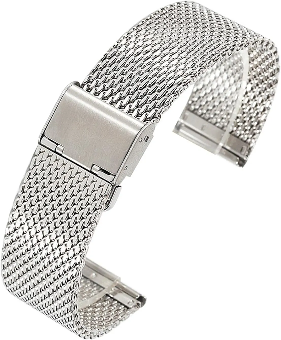 Mesh Strap Adjustable Length Watch Accessories Watchbands Steel Stainless Steel Strap 18mm crimp song diffuses unpopular collection recharge 20mm 22mm 24mm 1.0 Thick Wire 