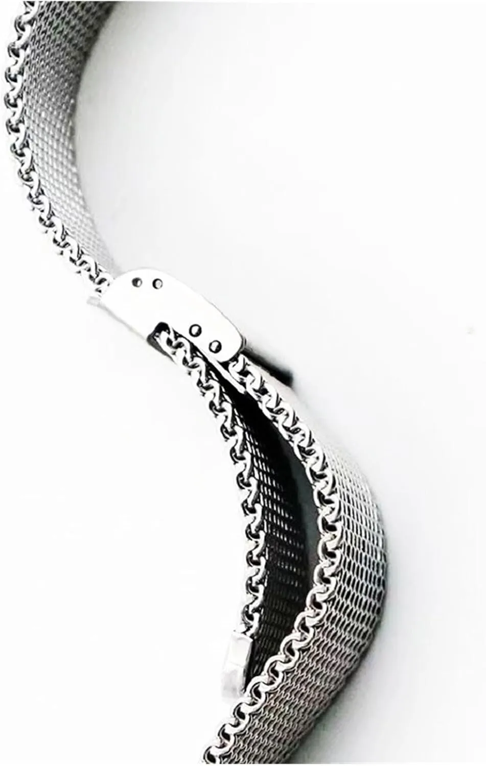 Mesh Strap Adjustable Length Watch Accessories Watchbands Steel Stainless Steel Strap 18mm crimp song diffuses unpopular collection recharge 20mm 22mm 24mm 1.0 Thick Wire 