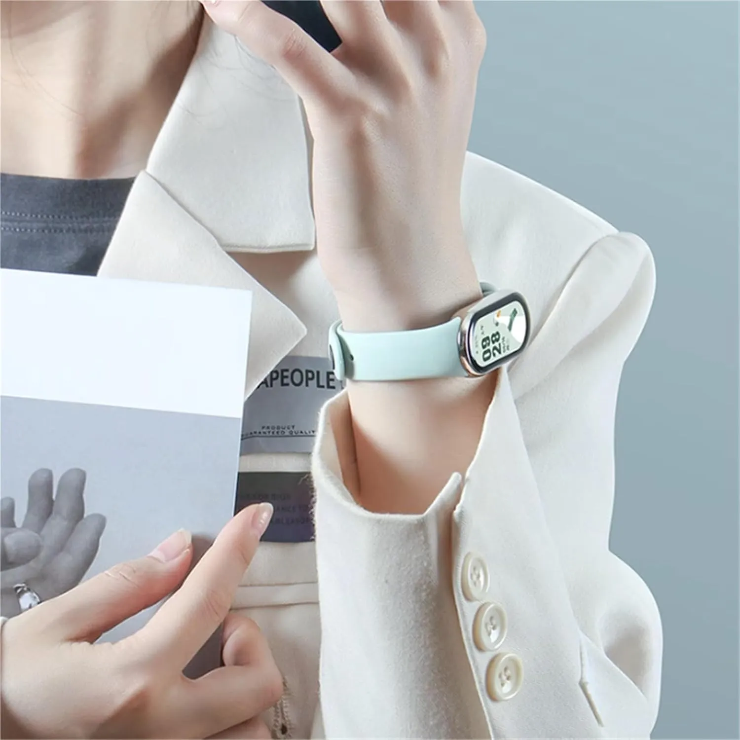 Mi Band 8 Strap NFC Accessories Sport Smart Watch Wristband overlook constitute erosion settle Pulseira Correa Xiaomi MiBand 8 Strap Watchbands Rubber Bracelet For 