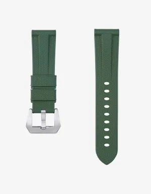 Military Green Vertech FKM Rubber Strap for Panerai 22mm, 24mm & 26mm
