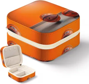 Mini Jewelry Holder Organizer Box Multi-functional Jewellery Box for Ring Earrings Necklace Bangle,Gifts cheap acquisition for Women Basketball Orange Travel Jewelry Case, 