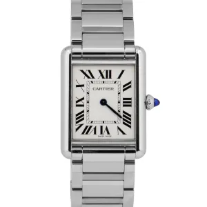 MINT 2024 PAPERS Cartier Tank Must 25mm Stainless Steel WSTA0052 Quartz 4323 BOX