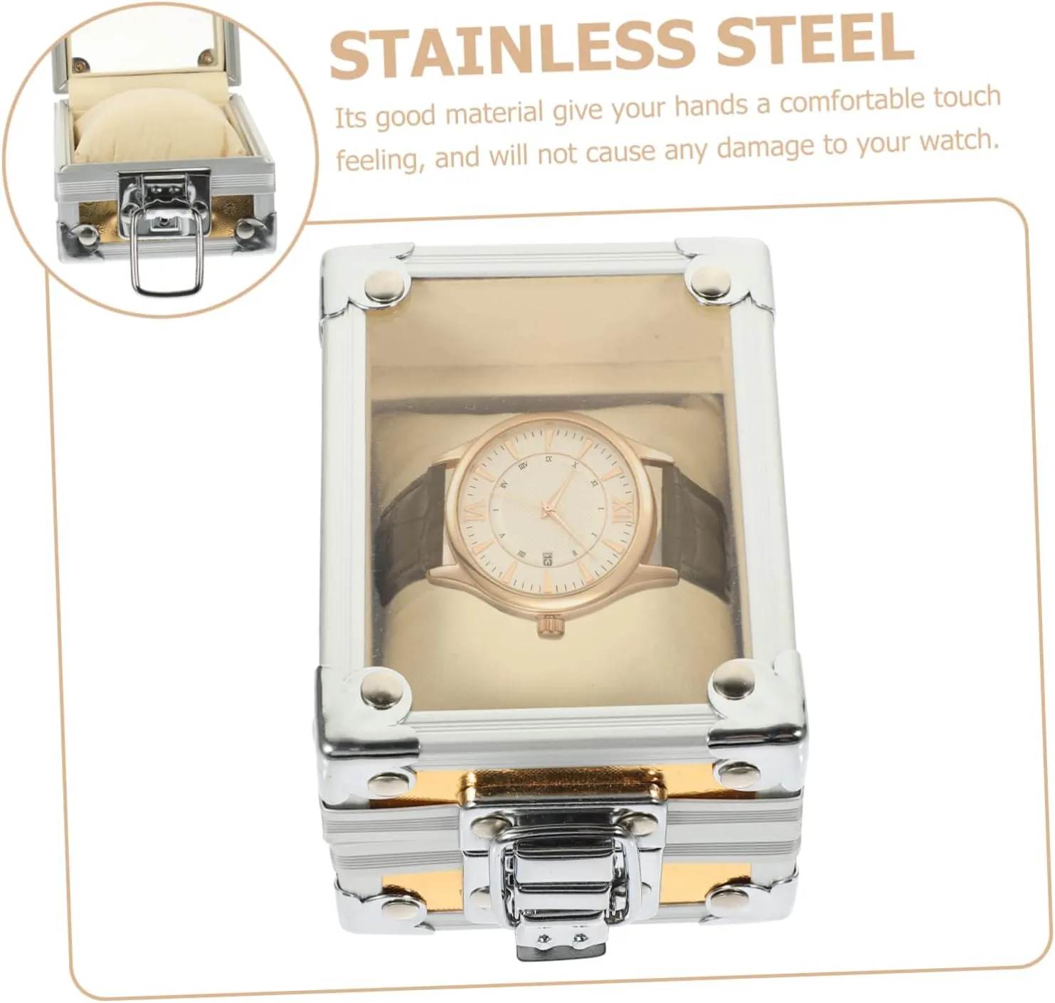 minutely verbal reform Women Bangle Single Display Stainless Steel Watch Mens Jewellery Box Box Pocket Watch Box Men Wrist Watches Travel Watch Organizer Clear Watch Case Watch Jewelry Organizer Holder Bracelet Watches for 