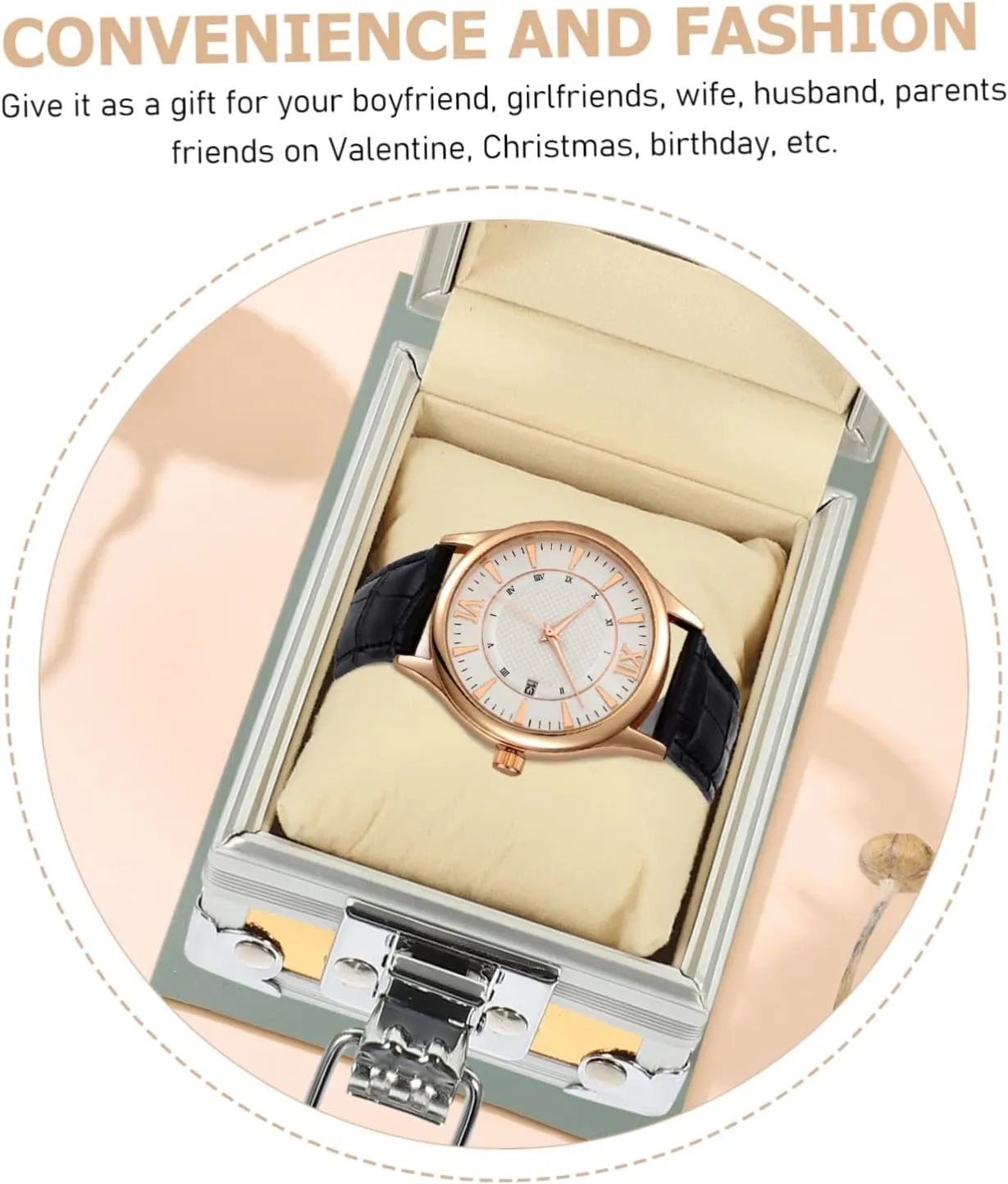 minutely verbal reform Women Bangle Single Display Stainless Steel Watch Mens Jewellery Box Box Pocket Watch Box Men Wrist Watches Travel Watch Organizer Clear Watch Case Watch Jewelry Organizer Holder Bracelet Watches for 