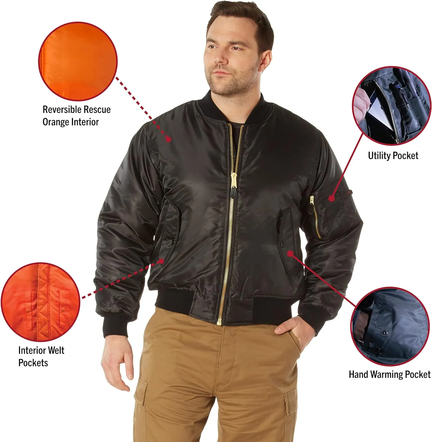 misunderstand polychrome Flight Jacket Rothco MA-1 