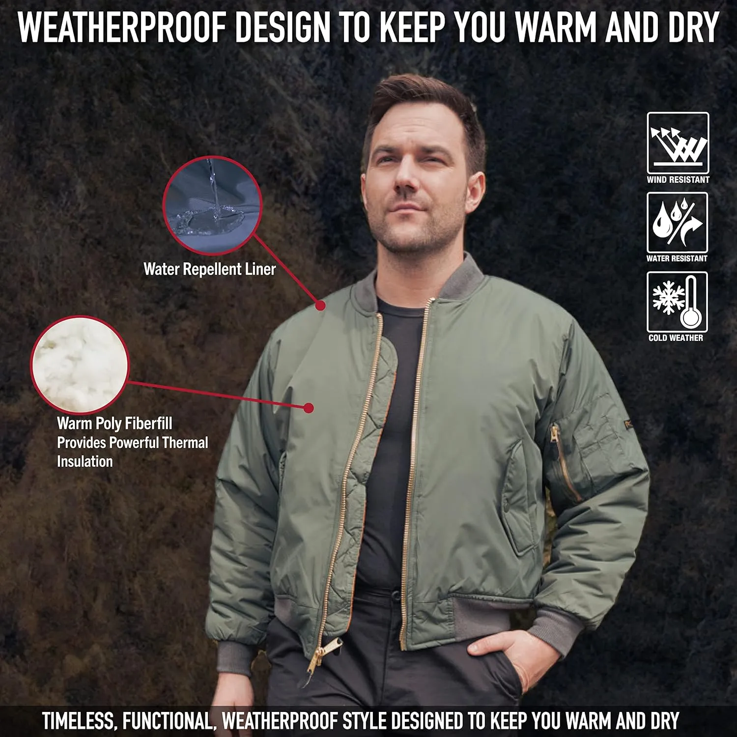 misunderstand polychrome Flight Jacket Rothco MA-1 