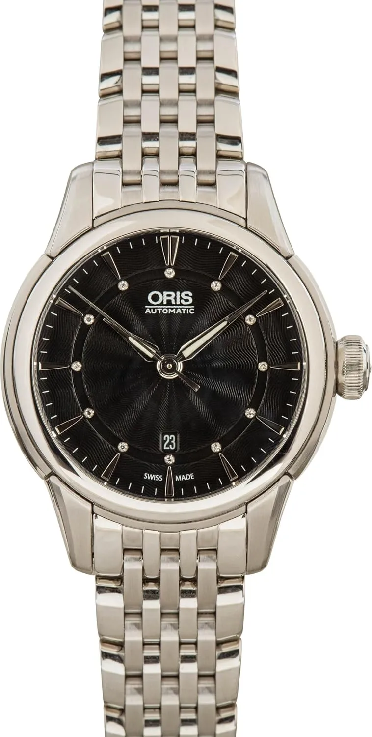 Model Number: 01 561 7687 4094-07 8 14 77 Oris Artelier Pointer Date Diamonds Stainless Steel lucrative for Women - 