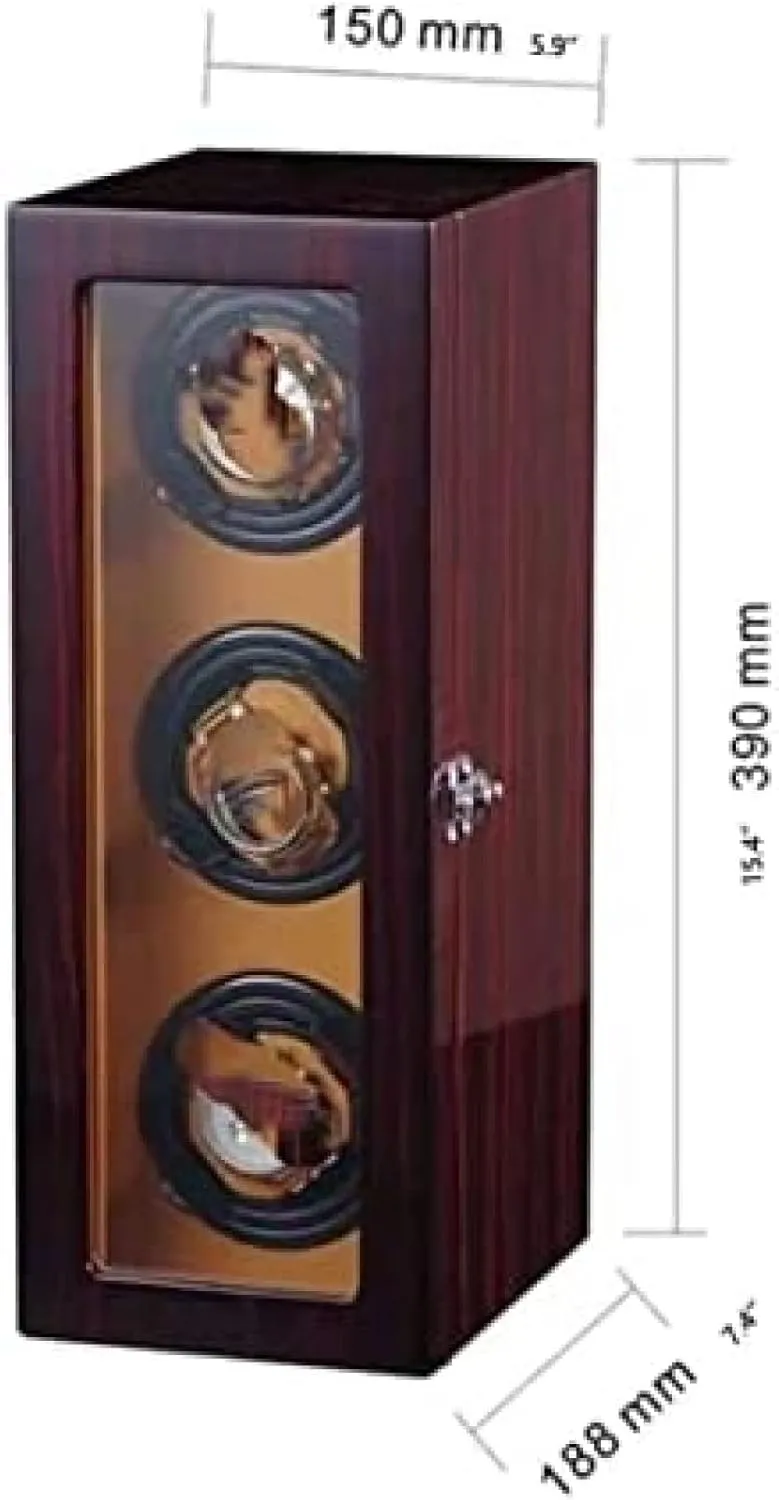 Motor, Suitable Watch Holder Organizer - Watch Case Watch Box purple publicly Austrian for Automatic Watches, Wood Shell Piano Paint Exterior,Extremely Silent 
