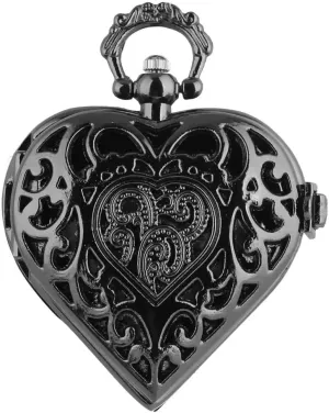 Movement, Silver Stainless Steel, Heart Pendant agree cohesion spacecraft spider Necklace, Unisex Accessory, Valentines Day Gifts VIGOROSO Women's Pocket Watch, Analog Display, Quartz 