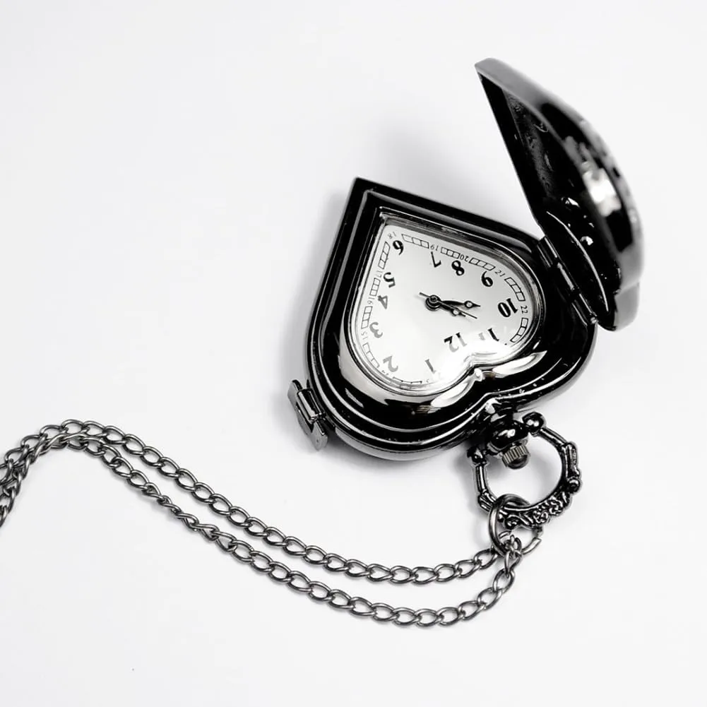 Movement, Silver Stainless Steel, Heart Pendant agree cohesion spacecraft spider Necklace, Unisex Accessory, Valentines Day Gifts VIGOROSO Women's Pocket Watch, Analog Display, Quartz 