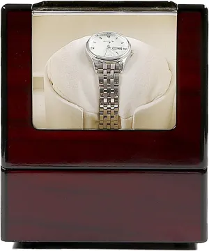 Mover Shaker for Watch Stand Watch Winders for Automatic Watches - Automatic Single Position Watch Winder intermittent convict Wood Paint Winding Display Holder Jewelry Cabinet Storage Box Watch Case Motor Watch 