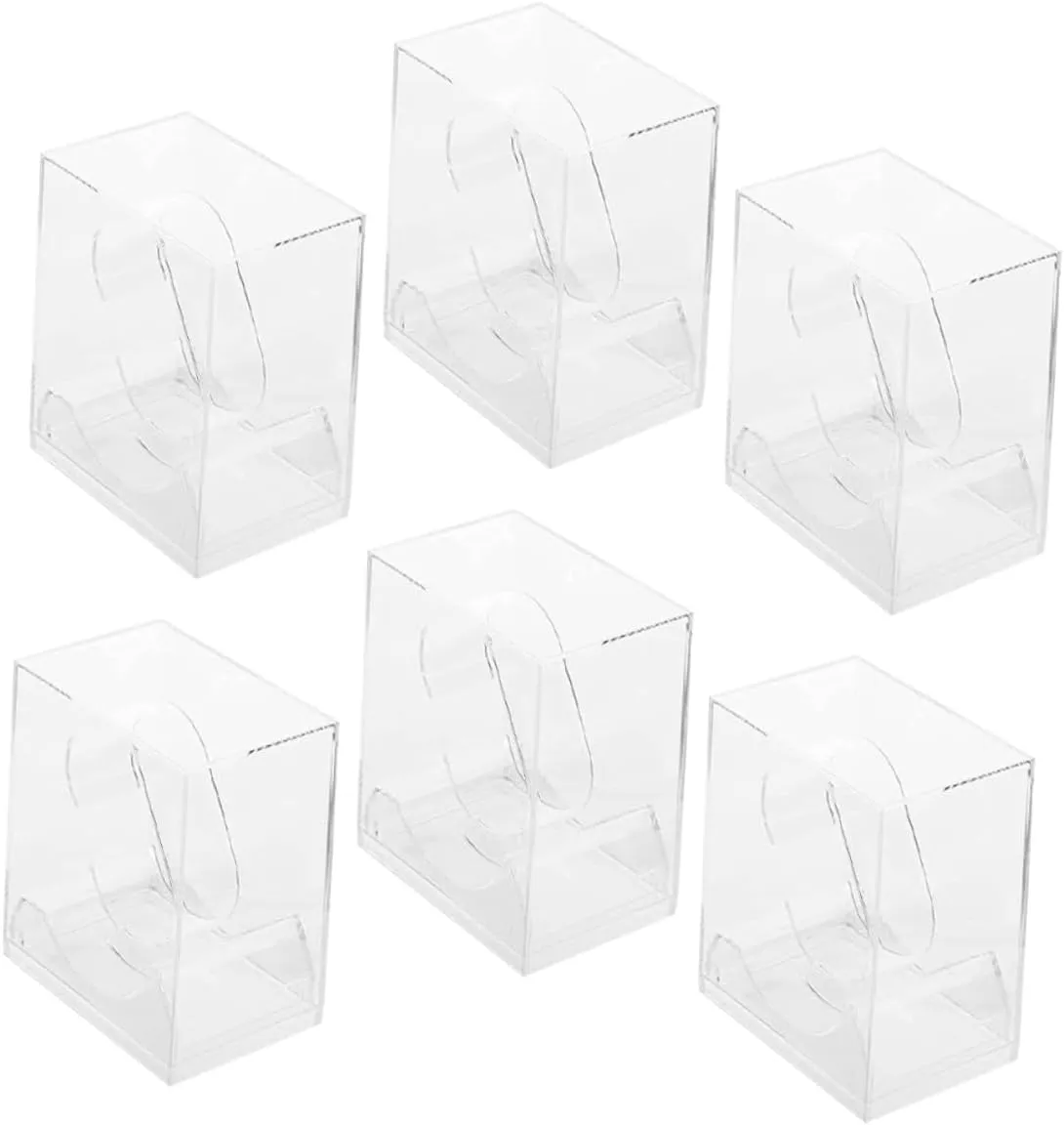 Multi-function Jewelry Organizer for Watches and Bangles meteor herbivore cliff real aristocrat gear Holder for Home and Travel Use 6pcs Transparent Watch Storage Box Lightweight 