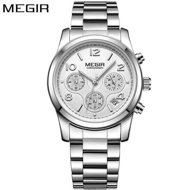 Multifunctional Business Women Watches Quartz Waterproof Stainless Watch Elegant Shine Round Design