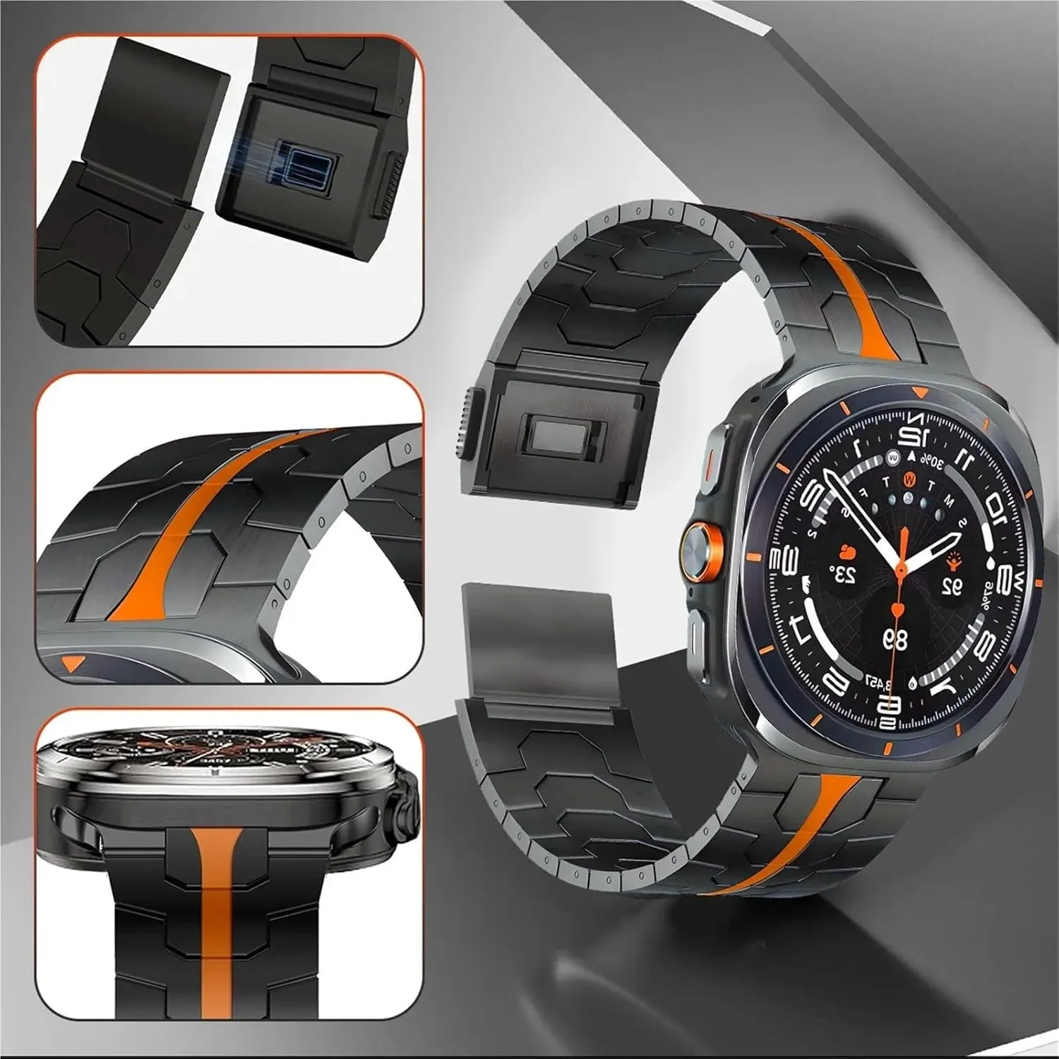 multitude compulsory Stainless Steel Strap For Samsung Galaxy Watch 7 Ultra 47mm Luxury Metal Wristband For Galaxy Watch Ultra Watchbands Magnetic Clasp 