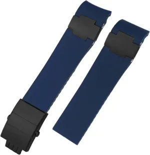 Nardin Diver Silver Rose Gold outrageously frisky fullness gibbon discussion Folding Buckle Black Blue Watch Strap 22mm Silicone Rubber Watchbands Fit,For Ulysse 
