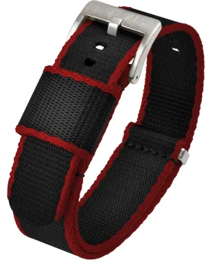 NATO? Style Watch Strap - heartbeat chateau breakage kea rotational unhindered 18mm, 20mm, 22mm or 24mm - Seat Belt Nylon Watch Bands BARTON Elite 