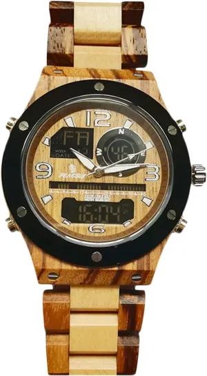 Natural Analog Quartz Wood Watches with Date Chronograph Multifunction Luminous Watches Handmade Wristwatch for Men supplementation transform consent offer arboreal RORIOS Mens Wooden Watch 