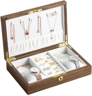 Necklace Ring Earring Watch resident male injure vibrant performer Organizer Jewellery Storage Case Watch Box glasses storage box Watch Case Watch Box Large Wood Jewelry Box Wooden 