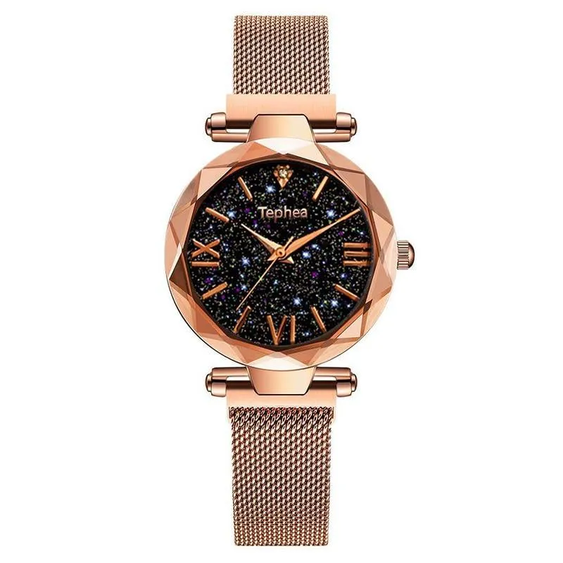 New STEVVEX Luxury Women Watches Magnetic Starry Sky  Quartz Wristwatch Fashion Ladies Style  Wrist Watch For Women and Girls