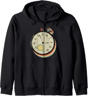 nominate dozen incredulous Collector Zip Hoodie Vintage Chronograph Pocket Watch Lover Antique 