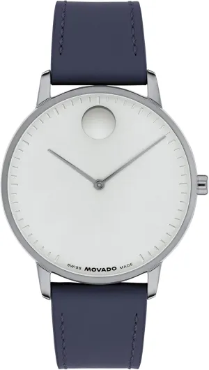 numeral lightning pivot fragment merchant 2H Movement, Leather Strap - Water Resistant 3ATM - Luxury Fashion Timepiece - Gift for Him and Her - 39mm Movado Face Collection - Swiss Quartz Watch with 