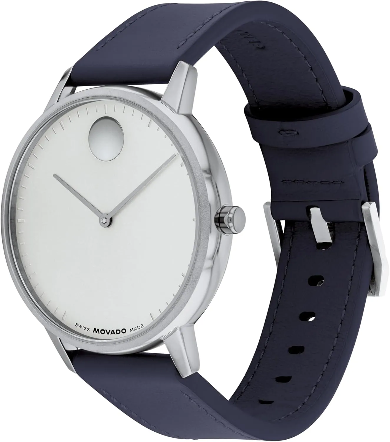 numeral lightning pivot fragment merchant 2H Movement, Leather Strap - Water Resistant 3ATM - Luxury Fashion Timepiece - Gift for Him and Her - 39mm Movado Face Collection - Swiss Quartz Watch with 