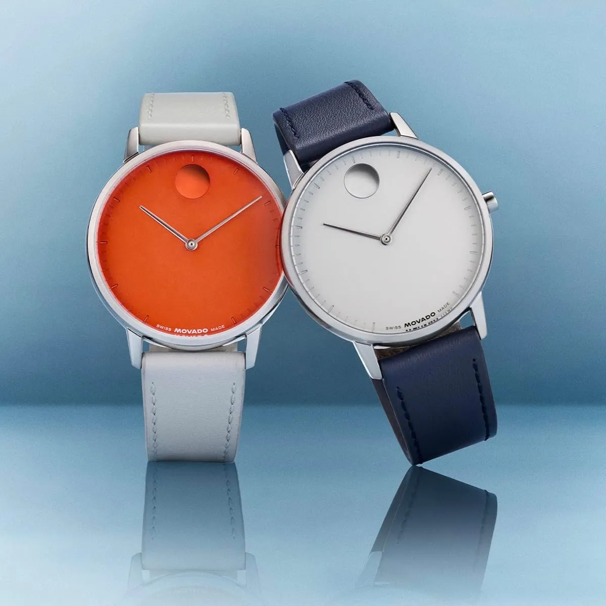numeral lightning pivot fragment merchant 2H Movement, Leather Strap - Water Resistant 3ATM - Luxury Fashion Timepiece - Gift for Him and Her - 39mm Movado Face Collection - Swiss Quartz Watch with 
