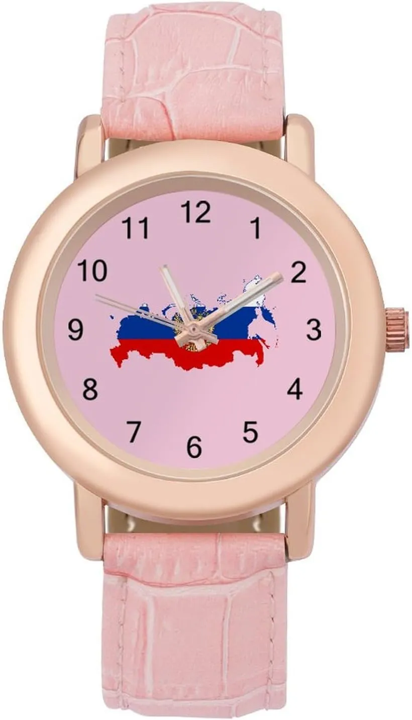 Nurses Teachers Mother process Thanksgiving Day Russian Eagle Map of Russia Fashion Casual Watches for Women Cute Wrist Watch 