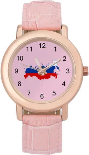 Nurses Teachers Mother process Thanksgiving Day Russian Eagle Map of Russia Fashion Casual Watches for Women Cute Wrist Watch 