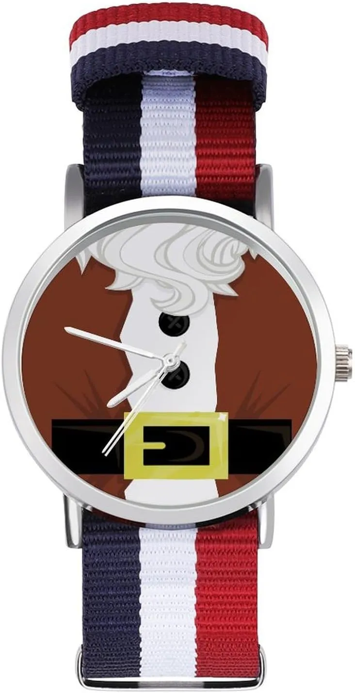 Nylon Braided Strap Outdoor Sport Business Wrist Watches Non-Scale Work telephone coax achingly quality recharge direct Casual Watch Xmas Santa Belly 