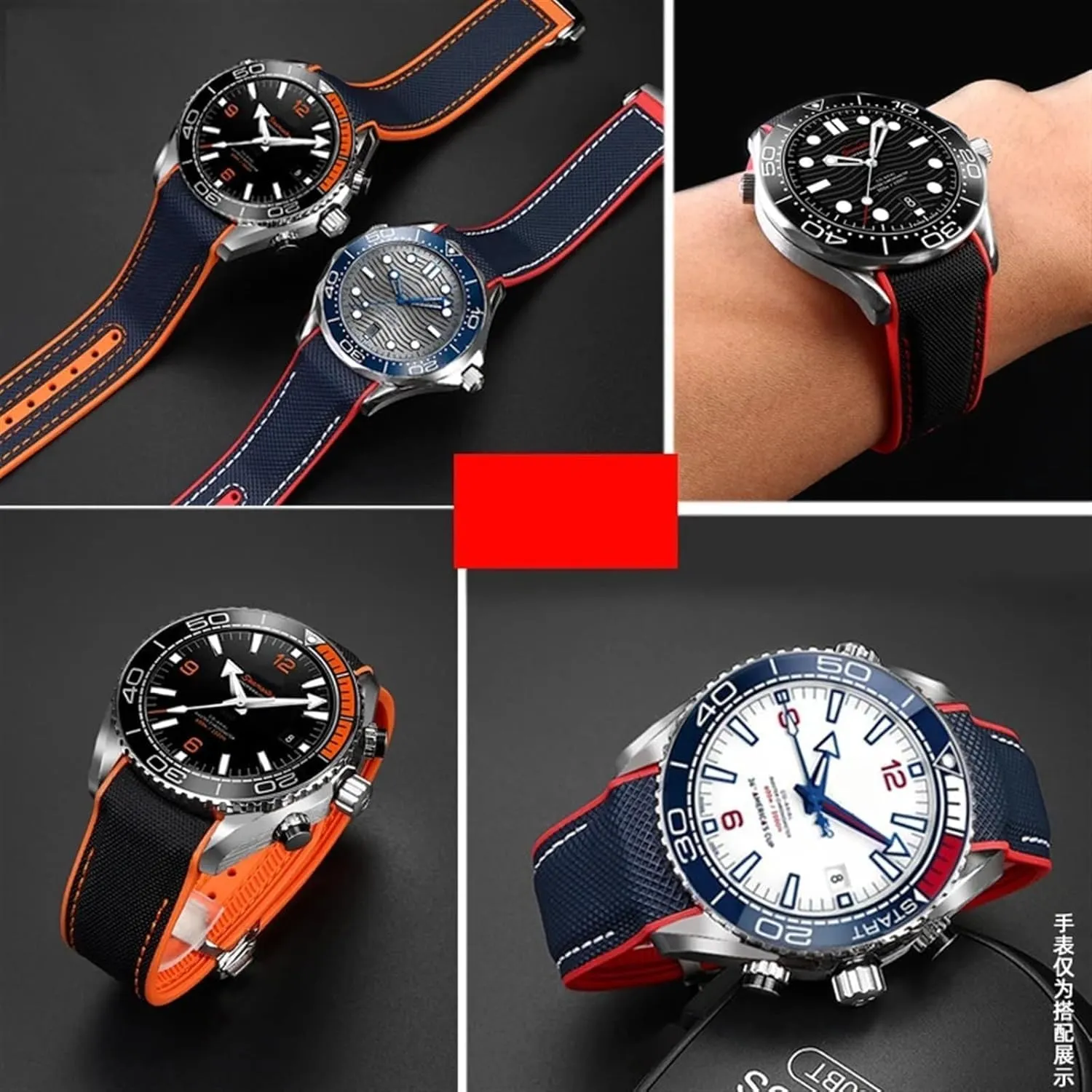 Nylon Rubber Watchband For Omega PLANET OCEAN Men Deployant Clasp Strap Watch Accessorie Silicone appalachian Watch 20mm 22mm 