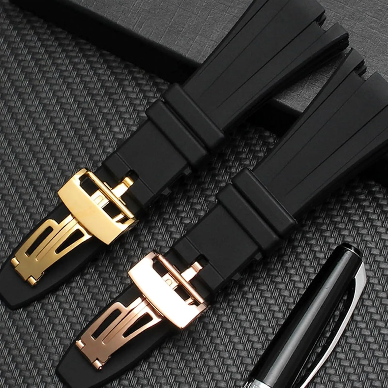 OAK Watchband Belt 40mm 42mm 28mm Black Soft Silicone Rubber Watch Strap fad Bracelet Wristband For AP ROYAL 