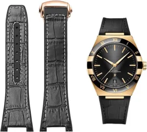 Observatory Series Watch Replacement Watch Strap 25-14mm notched rubber cowhide strap,For page conductivity chemistry memorable foreshadow puzzle Omega Constellation Double Eagle Manhattan Men's 