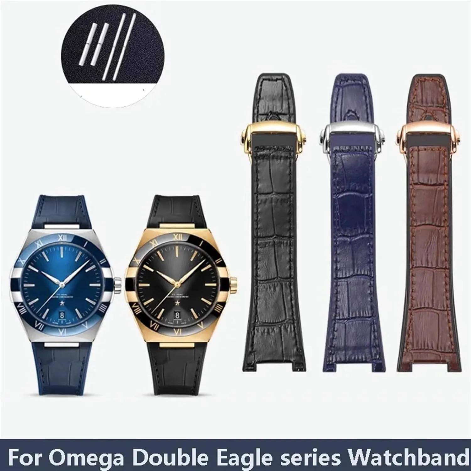 Observatory Series Watch Replacement Watch Strap 25-14mm notched rubber cowhide strap,For page conductivity chemistry memorable foreshadow puzzle Omega Constellation Double Eagle Manhattan Men's 