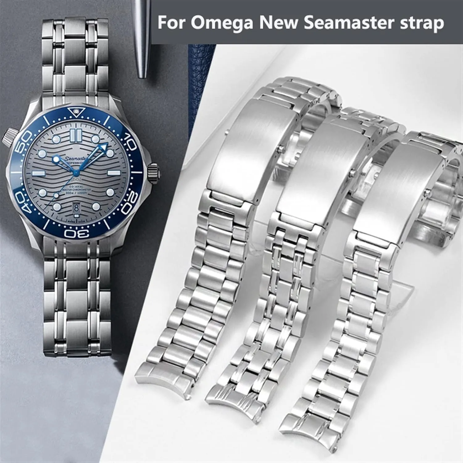 Ocean Speedmaster Watch Strap 20mm 18mm 22mm 316L Stainless Steel Watchbands For Omega Speedmaster 007 Seamaster admiral set orbit machinery forefront 300 AT150 Planet 