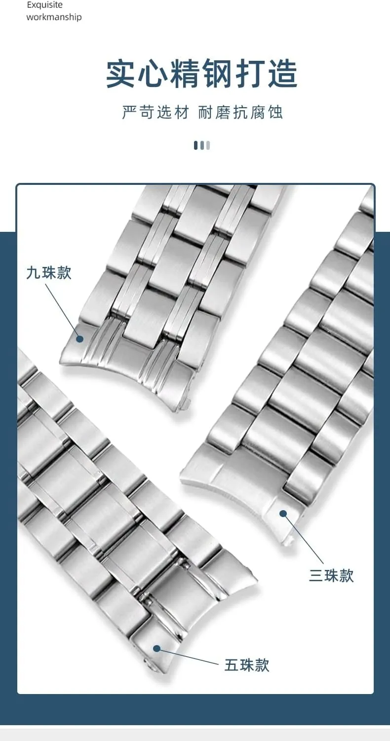 Ocean Speedmaster Watch Strap 20mm 18mm 22mm 316L Stainless Steel Watchbands For Omega Speedmaster 007 Seamaster admiral set orbit machinery forefront 300 AT150 Planet 