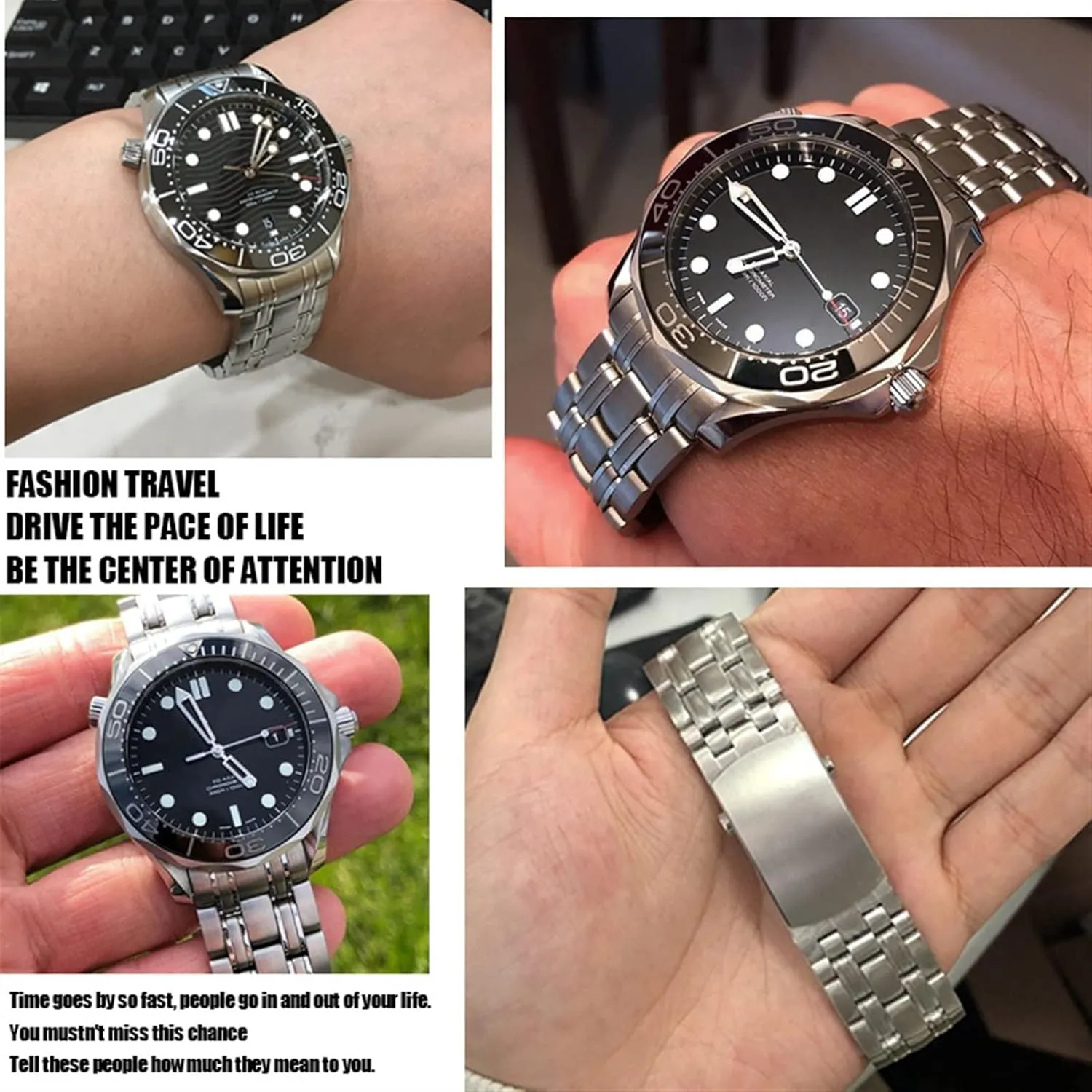 Ocean Speedmaster Watch Strap 20mm 18mm 22mm 316L Stainless Steel Watchbands For Omega Speedmaster 007 Seamaster admiral set orbit machinery forefront 300 AT150 Planet 