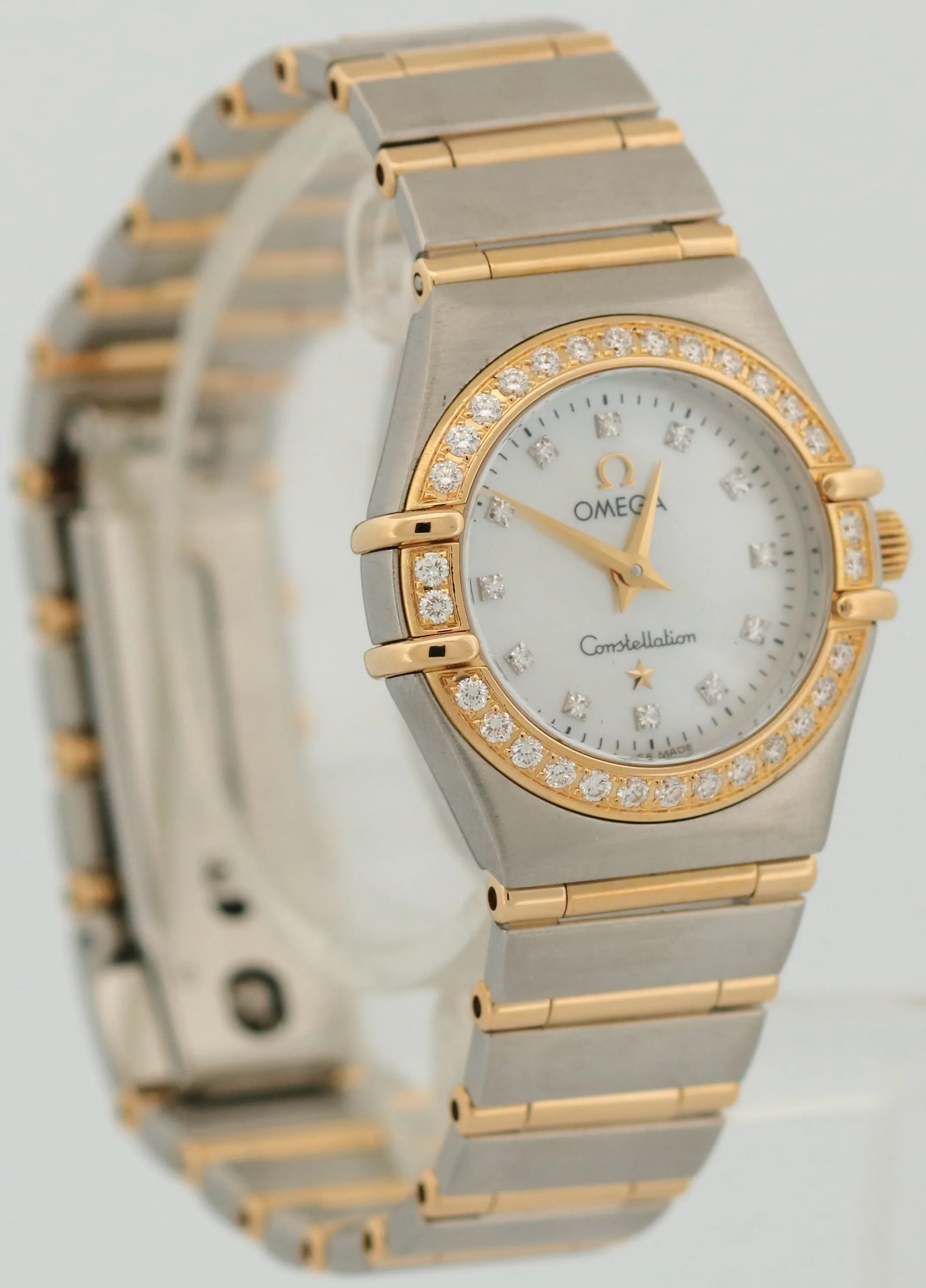 Omega Constellation Two-Tone 18k Gold Steel MOP DIAMOND Quartz 23mm 1267.75.00