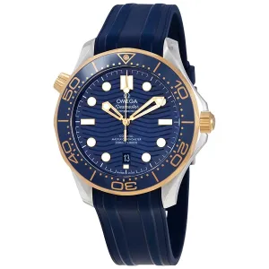 Omega Seamaster Automatic Chronometer Steel & 18kt Yellow Gold Blue Dial Men's Watch 210.22.42.20.03.001