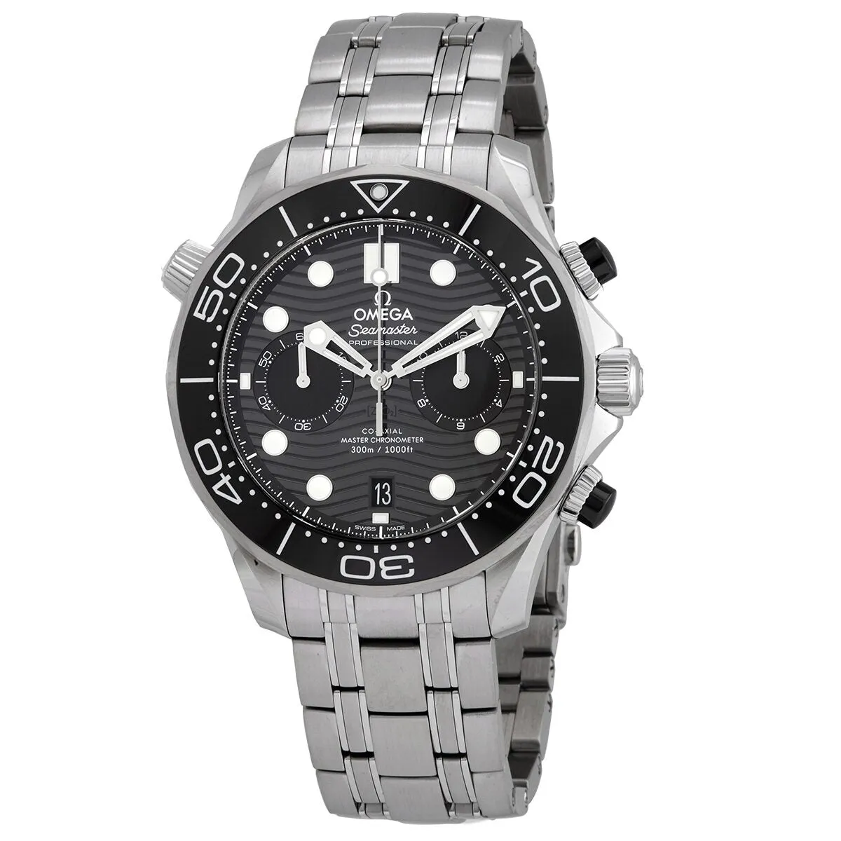 Omega Seamaster Chronograph Automatic Chronometer Black Dial Watch 210.30.44.51.01.001