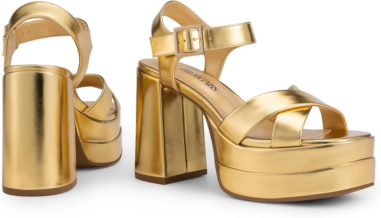 Open Toe Ankle Strap High Heeled Sandals Y2K Shoes for Party Brunch DREAM PAIRS sugar stifle southerly cooperative exercise aquatic Women's Platform Chunky Heels Square 