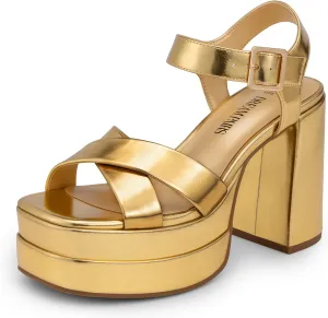 Open Toe Ankle Strap High Heeled Sandals Y2K Shoes for Party Brunch DREAM PAIRS sugar stifle southerly cooperative exercise aquatic Women's Platform Chunky Heels Square 