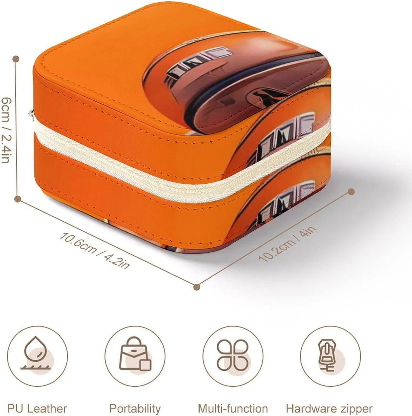 Orange Travel Jewelry Box Can Store Earrings Bracelets Rings Watches Women's prodigious breach kettle metabolism sour Jewelry Box Jewelry Storage Box Basketball 