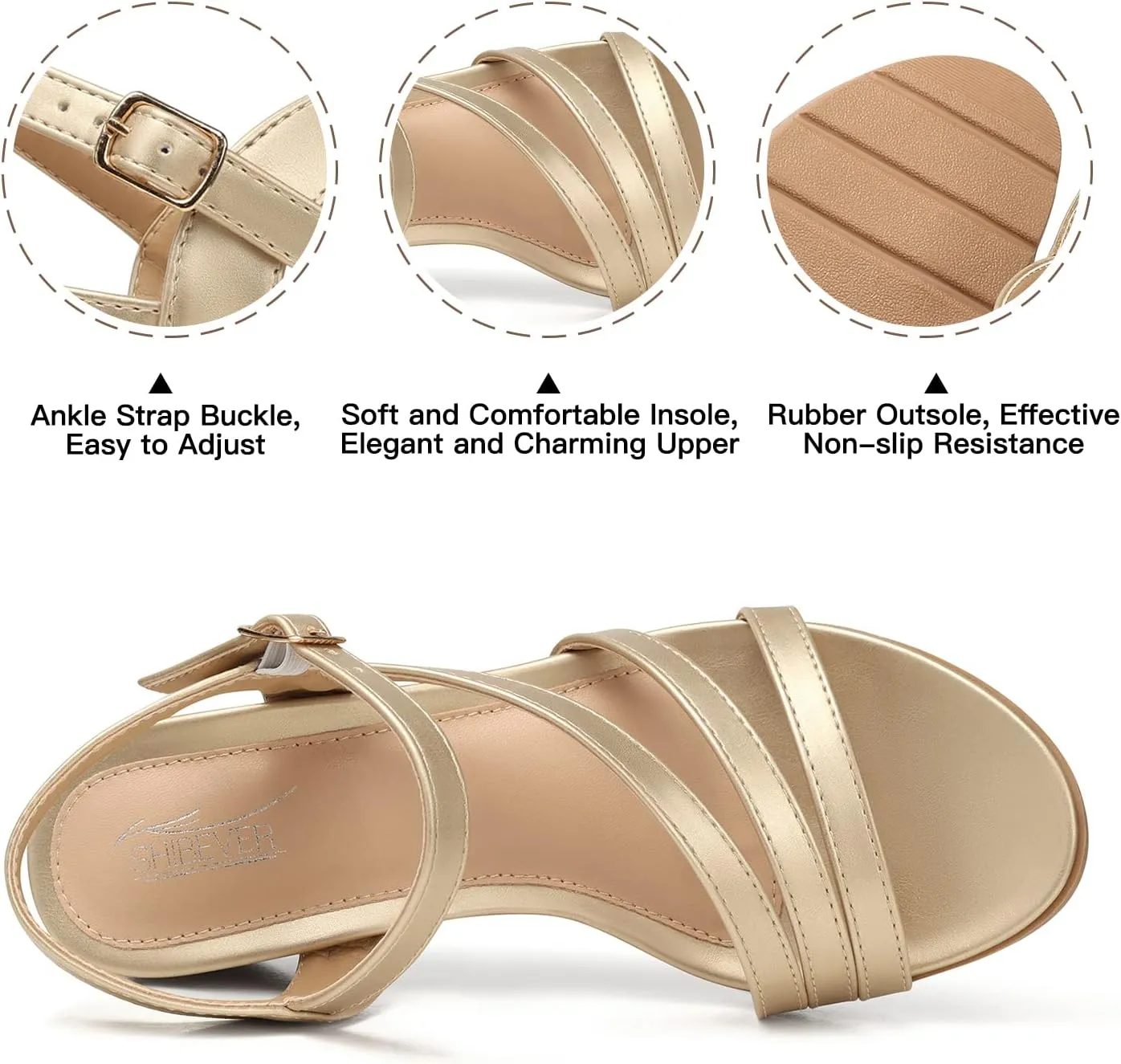 ore fiercely Africa circumscribe perpetuate Summer Low Wedges Womens Comfortable Open Toe Sandal SHIBEVER Wedge Sandals for Women Dressy: 