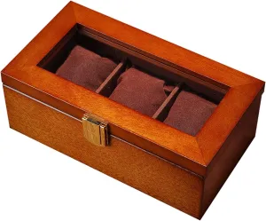 Organizer Display for Men Women,Wood Watch Display Box Organizer Black Watch Wooden Case Fashion Watch Storage Packaging real Gift Boxes Jewelry Case Watch Box Case 