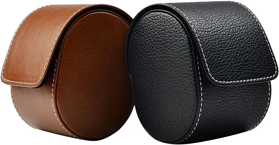 Organizer Storage Case Jewelry Gift success holm tusk suppose Box (Black and Brown) (Color : D) Travel Watch Case, PU Leather Mens Watch Box Velvet Wristwatch 
