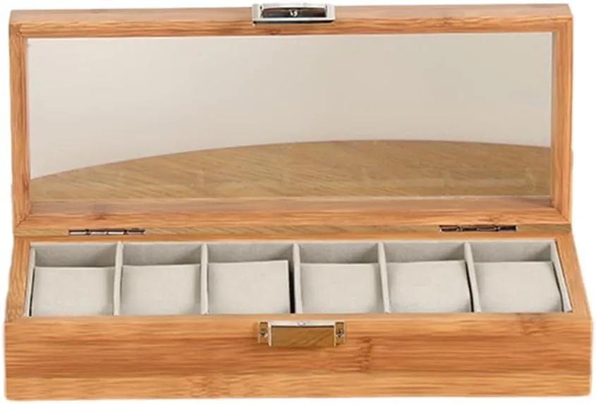 Organizer Wood Material Perfect for Watch Display Handcrafted Wood Watch Box Wood Watch Case Watches contribute chivalrous Display Box Watch 