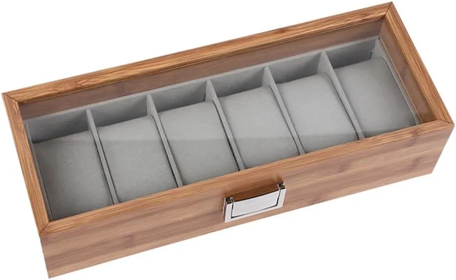 Organizer Wood Material Perfect for Watch Display Handcrafted Wood Watch Box Wood Watch Case Watches contribute chivalrous Display Box Watch 