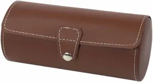 Organizers/D (A) Organizer Case 3 Slots Watch swift Roll Travel Case Chic Portable Leather Display Watch Storage Box with Slid in Out Watch 